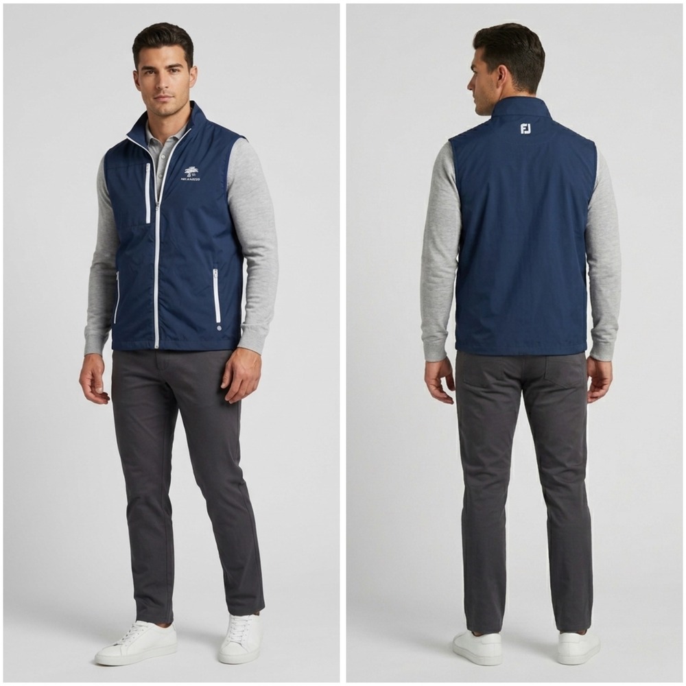 FootJoy TempoSeries Softshell Golf‎ Vest Mens XL Navy Blue Water Resistant 30073